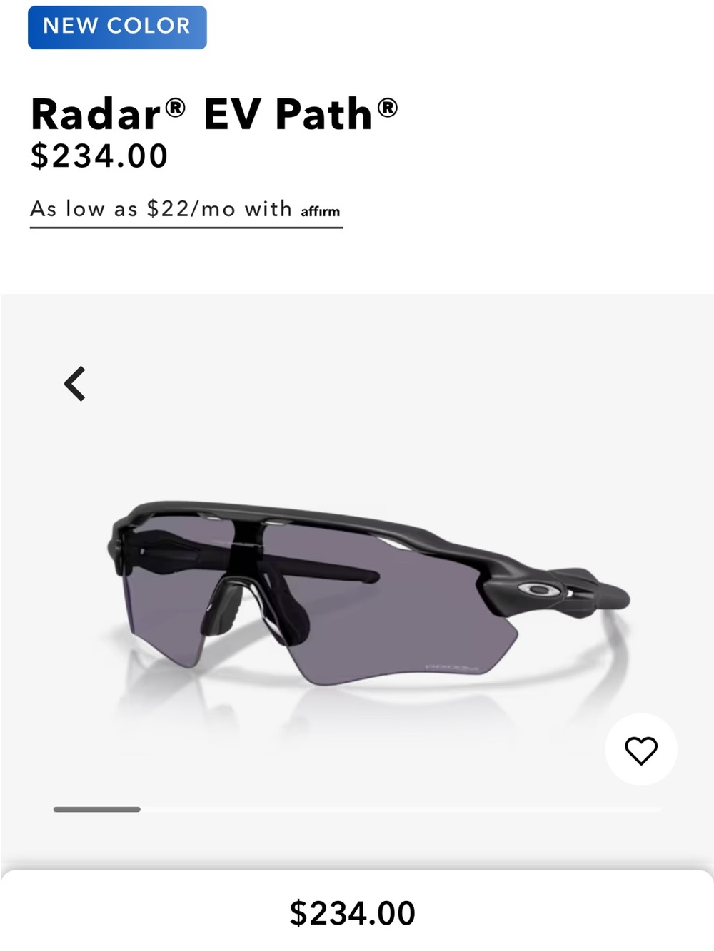 Oakley Radar EV Path Sunglasses - Black Frame with Dark Gray Lenses NWOT